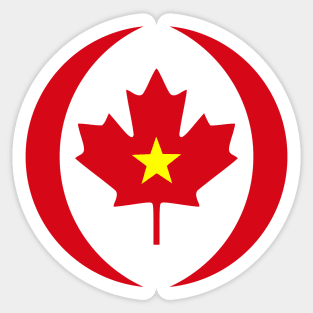 Canadian Vietnamese Multinational Patriot Flag Sticker